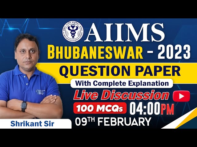 AIIMS Bhubaneswar PHARMACIST- 2023 PREVIOUS YEAR QUESTIONS DISCUSSION | COMPLETE EXPLANATIONS✍️