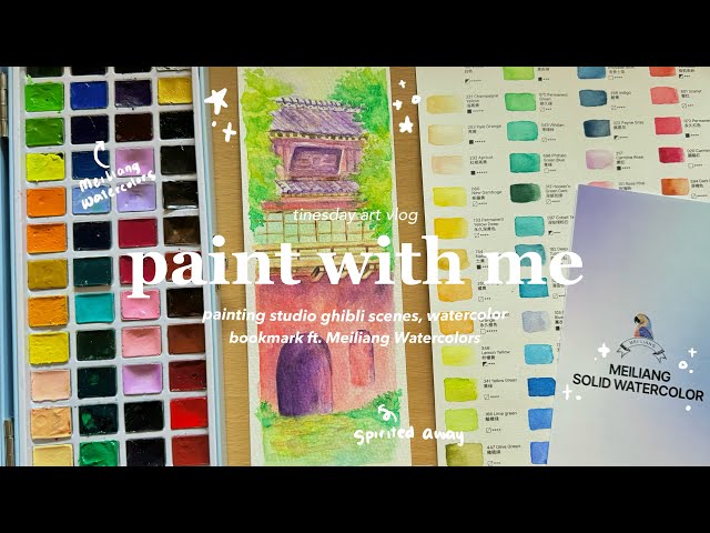 let's paint a watercolor bookmark 🔖🎨 ft. paul rubens meiliang watercolors 🌱