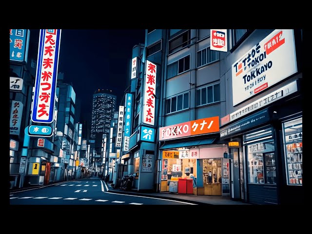 Retro Tokyo City 4K LIVE : Lofi Music to Study and Relax