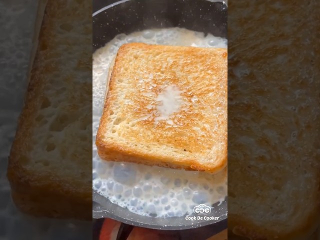 Viral Milk Toast| Easy Honey Milk Toast #recipe #milktoast #frenchtoast #food #shorts #cooking