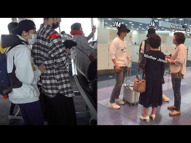 Very exciting! Jungkook and Jimin secretly surprised their mother at the airport.