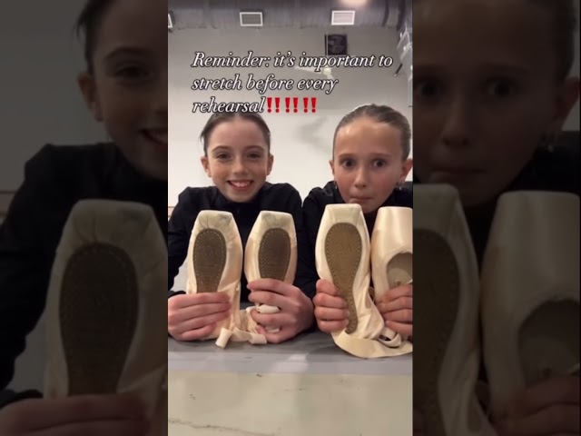 Harper and Quincy “wearing” R-Class 🩰 AD69 Soleia and RC10 Pristine #balletfun #pointeshoes #ballet