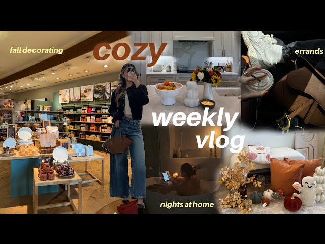 cozy week in my life☕️ | decorating for fall, athleisure haul, honest chats, errands, cooking