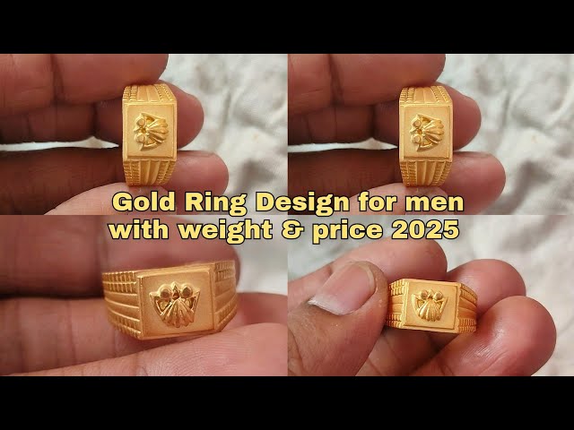 Gold new Ring Design With Weight and Price