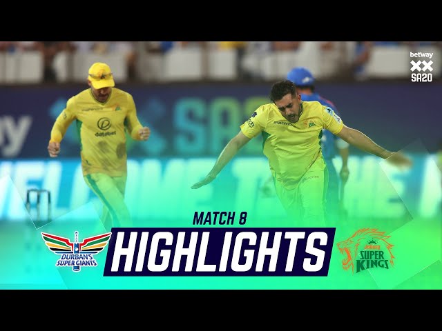 Durban's Super Giants v Joburg Super Kings | Match 8 Highlights | Betway SA20