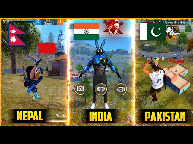 Top 5 India🇮🇳 Vs Nepal🇳🇵Vs Pakistan🇵🇰 Hackers 😱🔥- Garena Free Fire