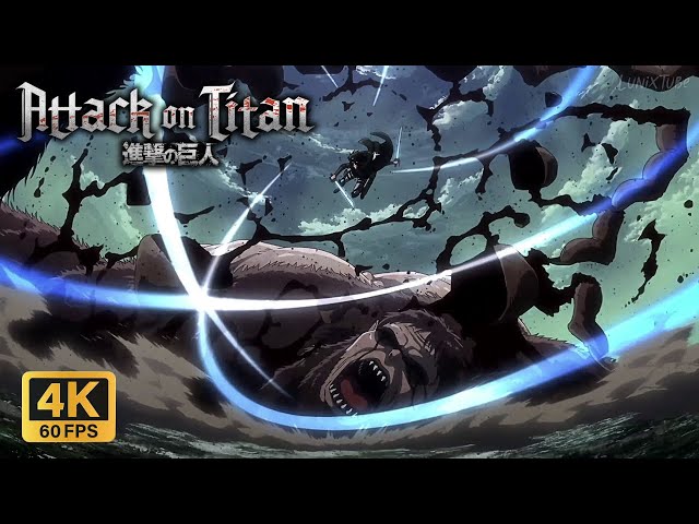 Levi vs Beast Titan | Attack on Titan Season 3 Episode 17 [4K 60FPS]