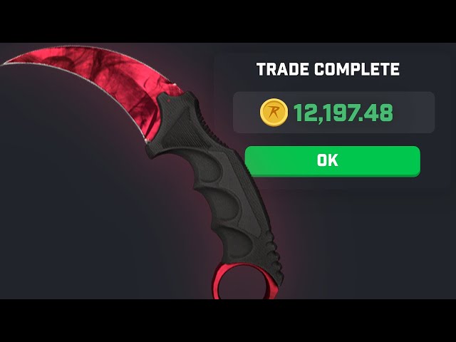 depositing my KARAMBIT RUBY on CSGOROLL