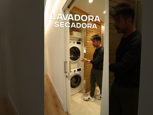 ¡Así puedes OCULTAR la LAVADORA y SECADORA en el baño! Cocinas CJR