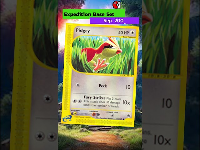 First 12 pidgey cards printed in the pokemon tcg!