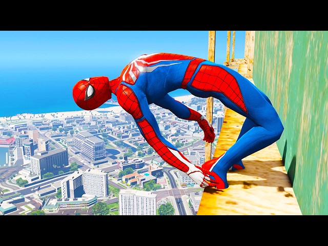 GTA 5 Spider-Man Best Jumps and Falls (Spiderman GTA 5 Fails)