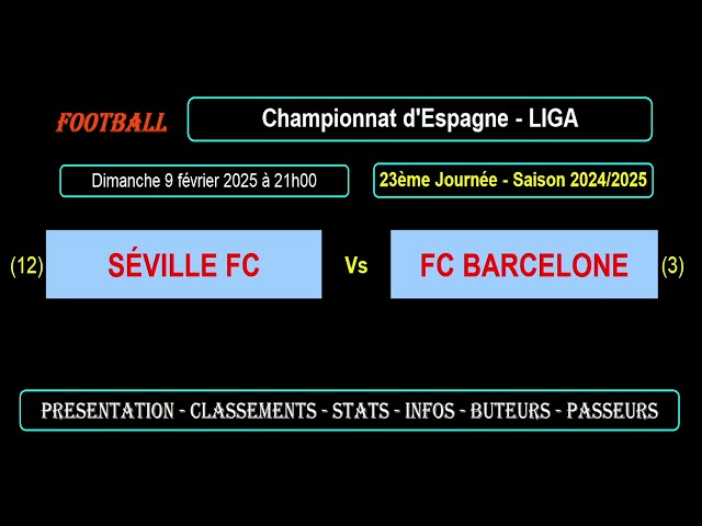 SEVILLE FC - FC BARCELONA: 23rd day - Liga - Football match season 2024-2025