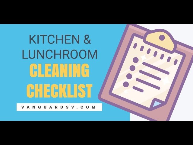 Office Kitchen and Lunchroom Cleaning Checklist