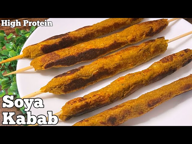 Soya Seekh Kabab for weight loss | New recipes 2022 | High veg protein | Nutrela Soya chunks recipe