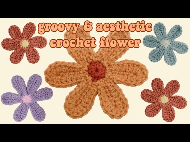 EASY groovy crochet flower tutorial | DIY Anyone can do!