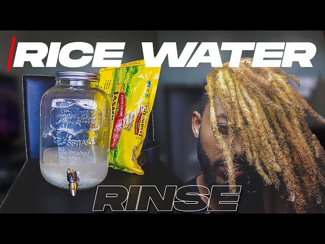 RICE WATER RINSE ON DREADLOCKS | Healthiest Rinse Ever