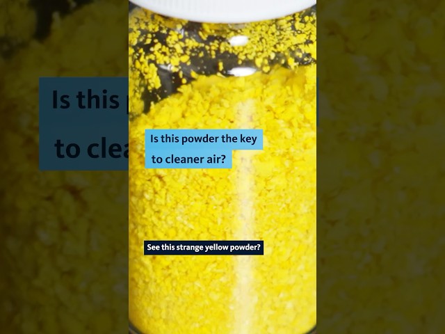 The yellow powder that cleans polluted air #science #tech