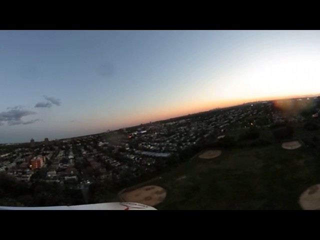 Flying Parkzone Icon A5 at sunset | 360 Video