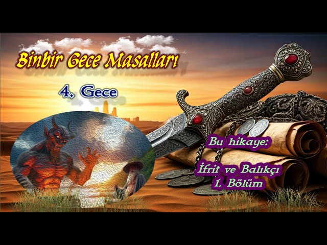 4. Gece |1001 Gece Masalları | Binbir Gece | İfrit ve Balıkçı  Hikayesi - Bölüm-1 (Her Çarşamba)