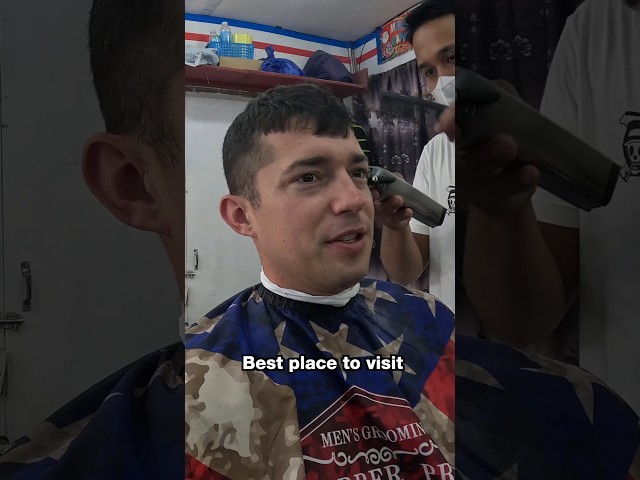 Surprising local Filipino with free haircut 🇵🇭