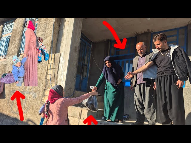 "Charitable help": Mr. Mohammad and her parents helping Samira