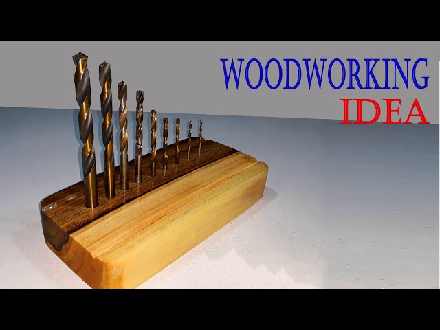 homemade woodworking tools idea || Drill bit holder || how to make Drill bit wooden rack