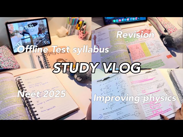 Improving physics⁉️ NEET 2025 STUDY VLOG📚 preparing for allen’s offline test‼️