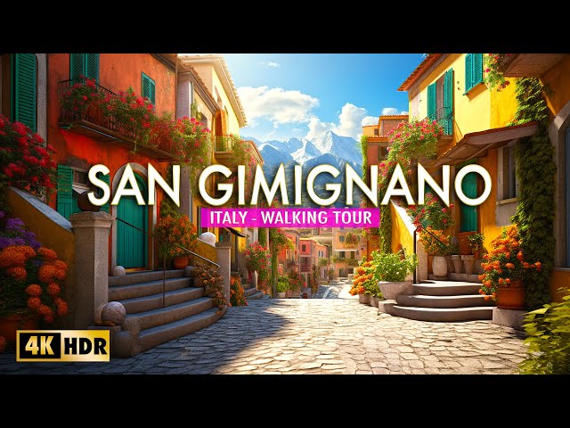 San Gimignano, Tuscany, Italy 4K HDR Walking Tour | Explore the Medieval Beauty | 2023