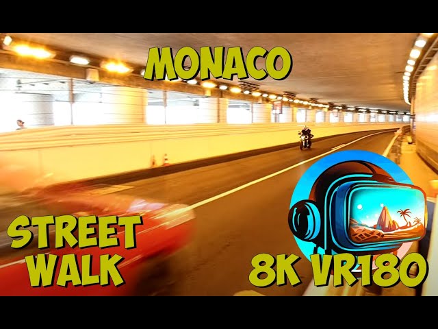 07 Monaco City Walking along the F1 track before the facing starts 8K 4K VR180 3D Travel