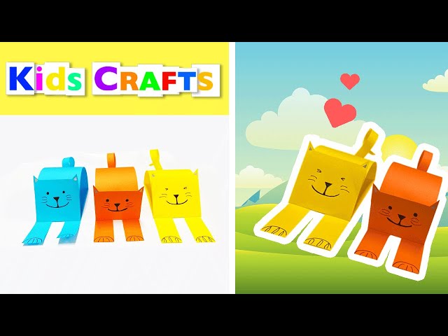 Easy PAPER CRAFT amazing paper cat | Kids Crafts DIY Origami اوريغامي 折り紙 оригами 종이접기