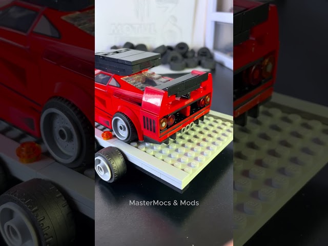 Lego Ferrari F40 on the trailer  #carroofbag #lego #legoferrari #ferrari #legospeedchampions