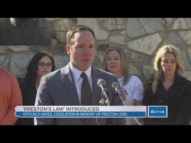 Arizona officials introduce 'Preston's Law' after teen's death