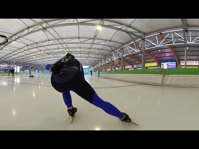 This is Shorttrack ice skating (in 360 Video) with new camera mount by SailVideoSystem