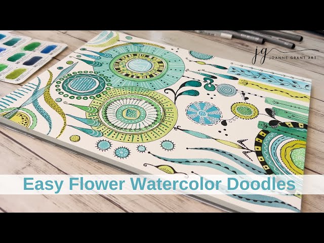 Easy Flower Watercolor Doodles