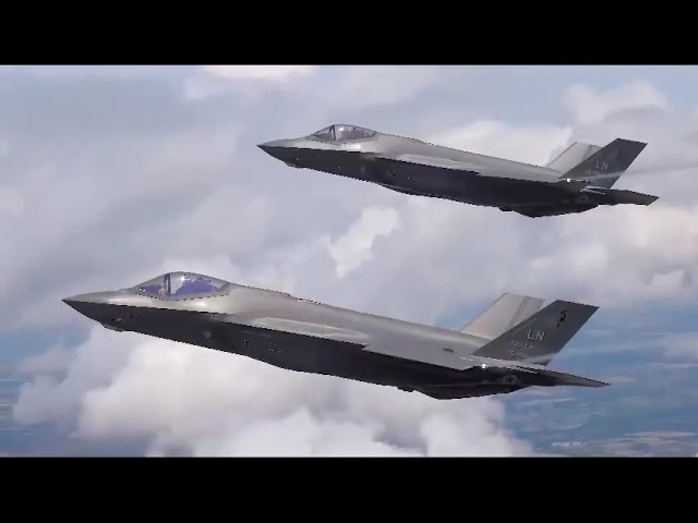 Geoffrey flying in an 493rd FS Reaper F35A in formation with 495th Valkyrie on route to RIAT 2023