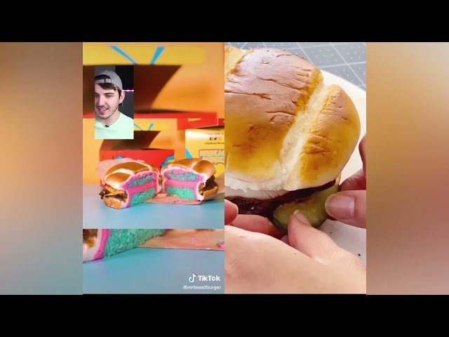 Realistic Burger Cake I made for MrBeast