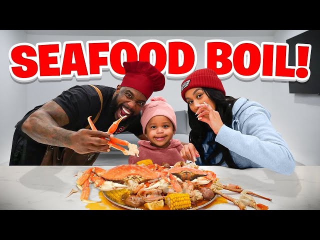 Surprising My Baby Mama & Daughter w/ Seafood Snow Crab Boil! Cook & Eat!