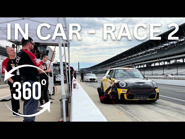 Interactive 360 Video: Race 2 At INDY On Board With Cristian Perocarpi - MINI JCW Racing Team