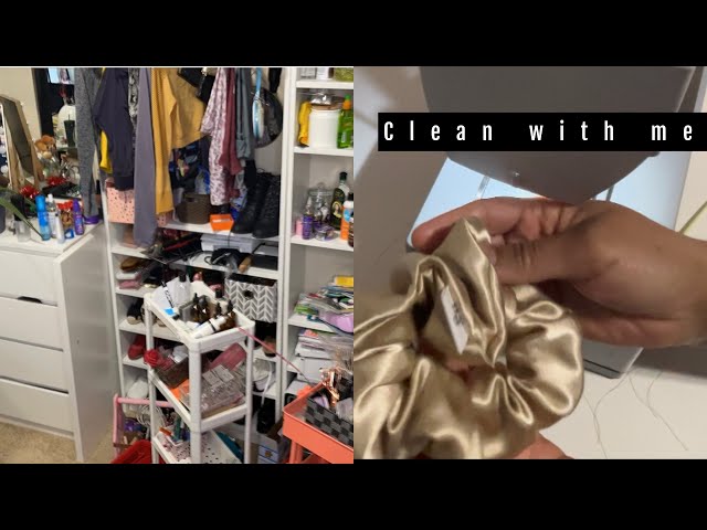 ULTIMATE DECLUTTER/ CRAFT ROOM CLEAN WITH ME/ SEW WITH ME(MAKING SCRUNCHIES) #clean #speedclean