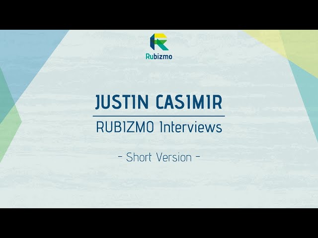 RUBIZMO Interviews #01-2 - Justin Casimir, RUBIZMO project coordinator - short version