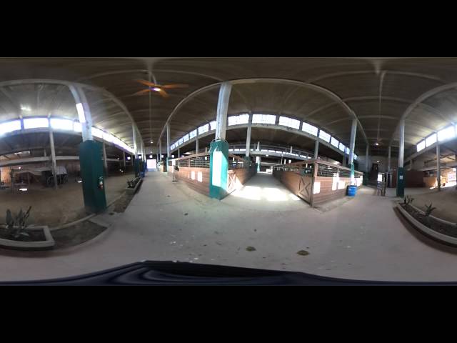 360 degree view of old horse stable in the Fort Worth Stockyards