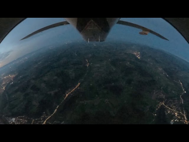 Dawn to night flight over Berne (CH) on 2020-10-19 outboard 360 cam