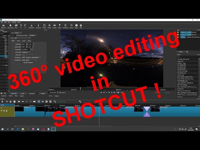 360 video edited with Shotcut