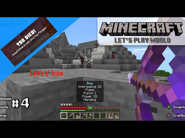 We are out of IRON!  But check out our fishing loot! | 04 - Minecraft Let's Play World