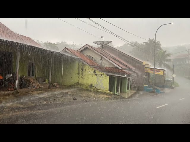 Heavy Rain and Thunderstorms in Village Life | Terrible Storm Accompanied By Wind In The Village