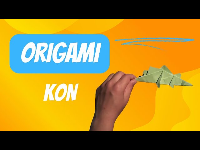 Origami dino stegosaurus, detailed video instructions, step by step