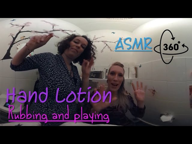 ASMR - Rubbing Hand Lotion with my best friend #Whispering #Relaxing #360