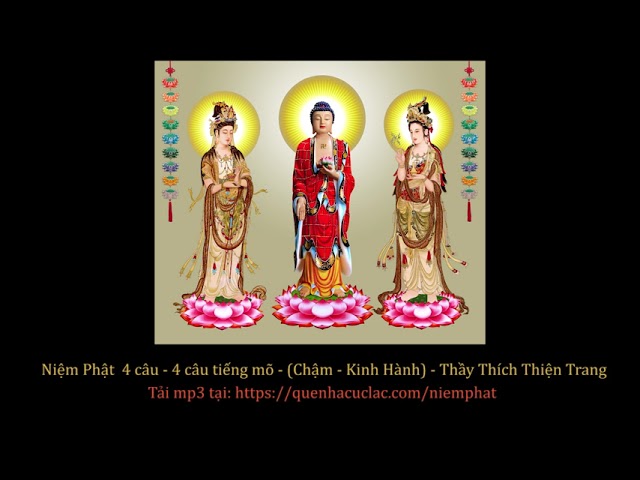 Niệm Phật Kinh Hành (Niệm 4 câu - Mõ 4 câu )- Thầy Thích Thiện Trang