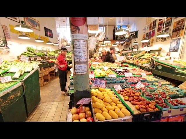 Pike Place Market Clip Series 3D VR 8k 180°  Ferries Seattle Piers Oculus Metaverse Virtual Realty