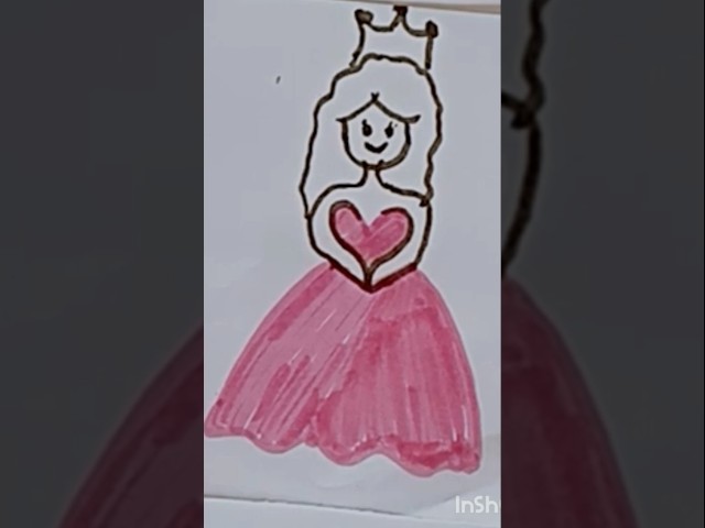 Easy way to draw #dolldrawing #easydrawingideas #princessdrawing #shortsvideo #art #simpledrawings